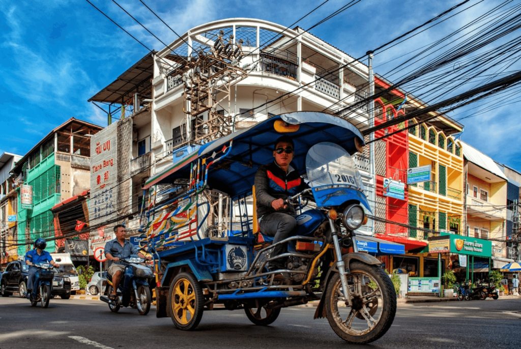 Tuk tuk in Laos 