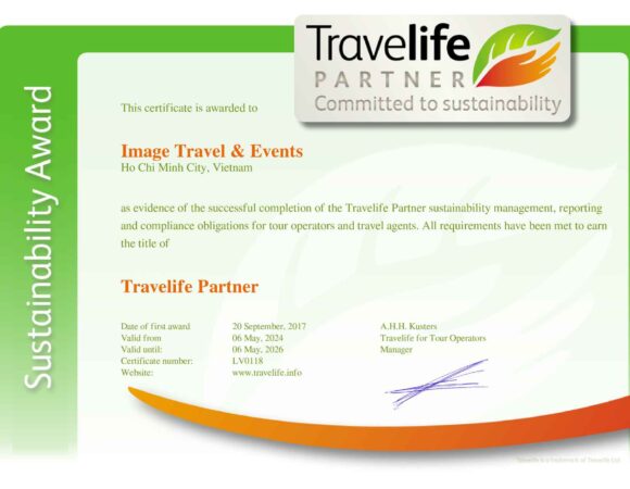 Premio de Travelife Partner para DMC Mekong Image Travel & Events