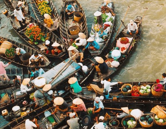 The Authentic Cai Rang floating market of the Mekong Delta