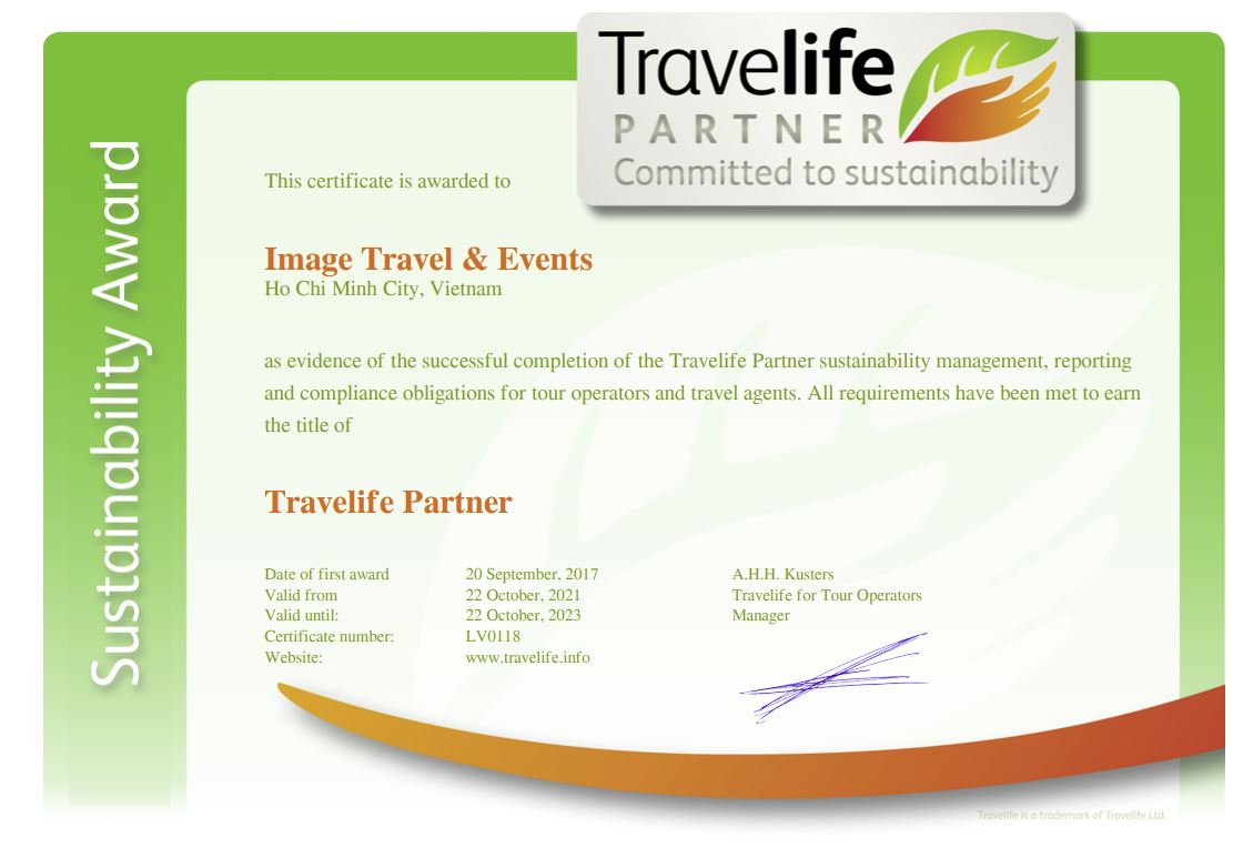 certificate Travelife Partner 