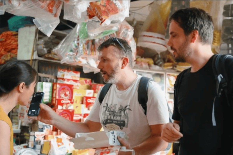 Participants Interacting With Locals